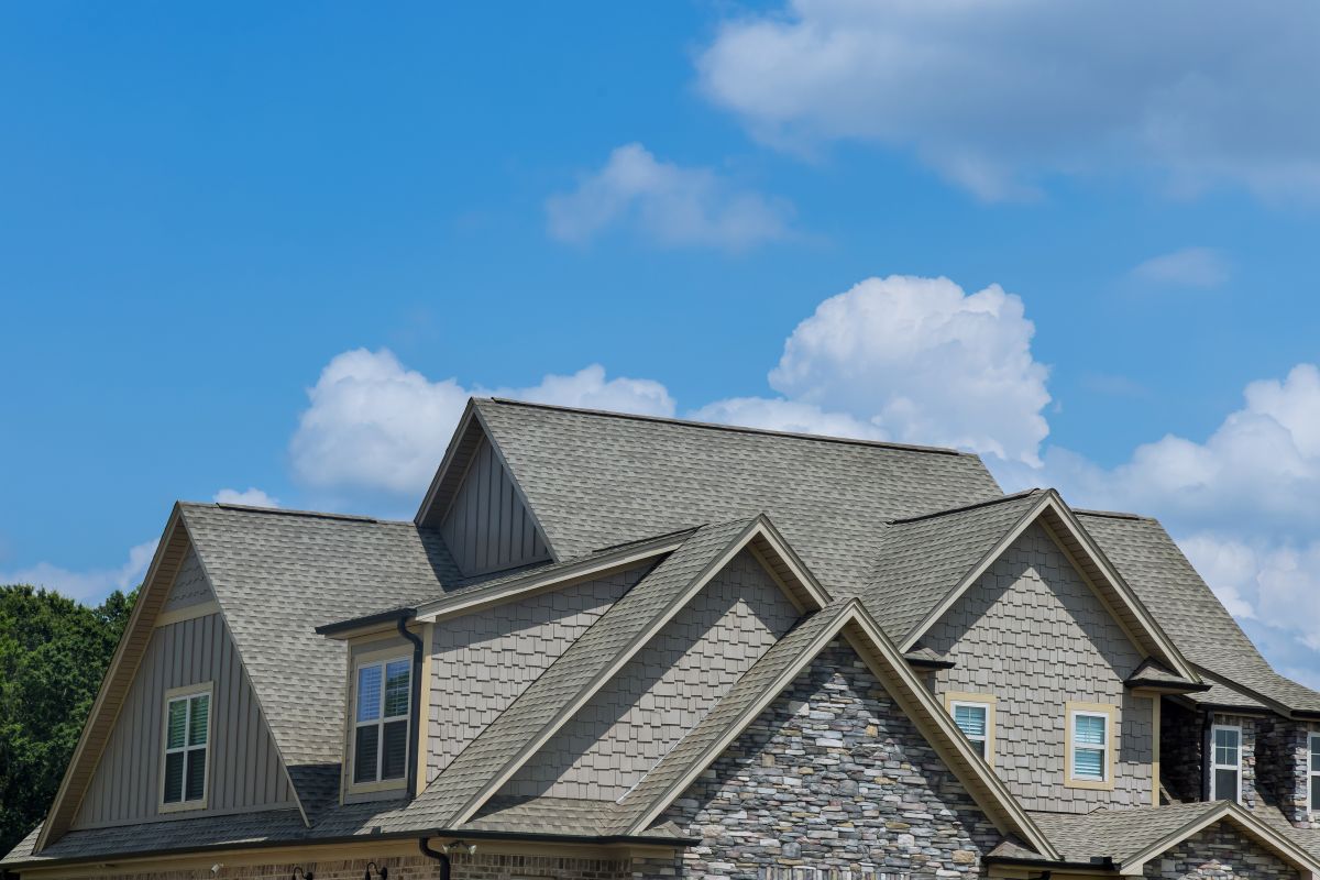 Roof with newly installed luxury shingles